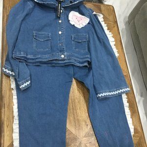Dangerfield bear  jeans and jacket set  size 20 AU New $188